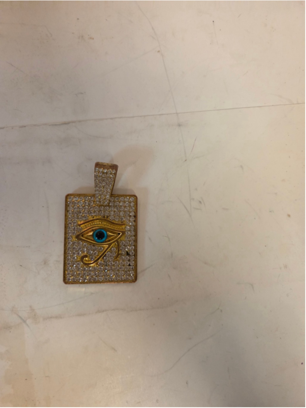 Women's Unbranded Eye of Horus Pendant Necklace One Size Gold Blue